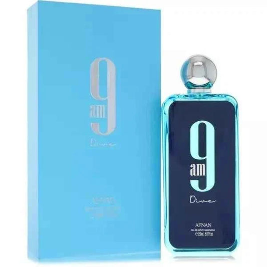 9 am Dive by Afnan 3.4 oz EDP Cologne Perfume Unisex New In Box
