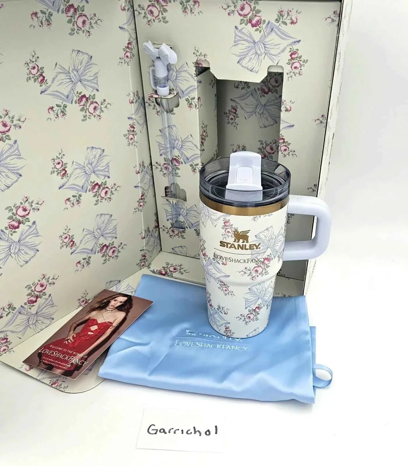 Stanley x Love Shack Fancy Tumbler 20oz Rosa Beaux Blue IN-HAND FAST SHIP
