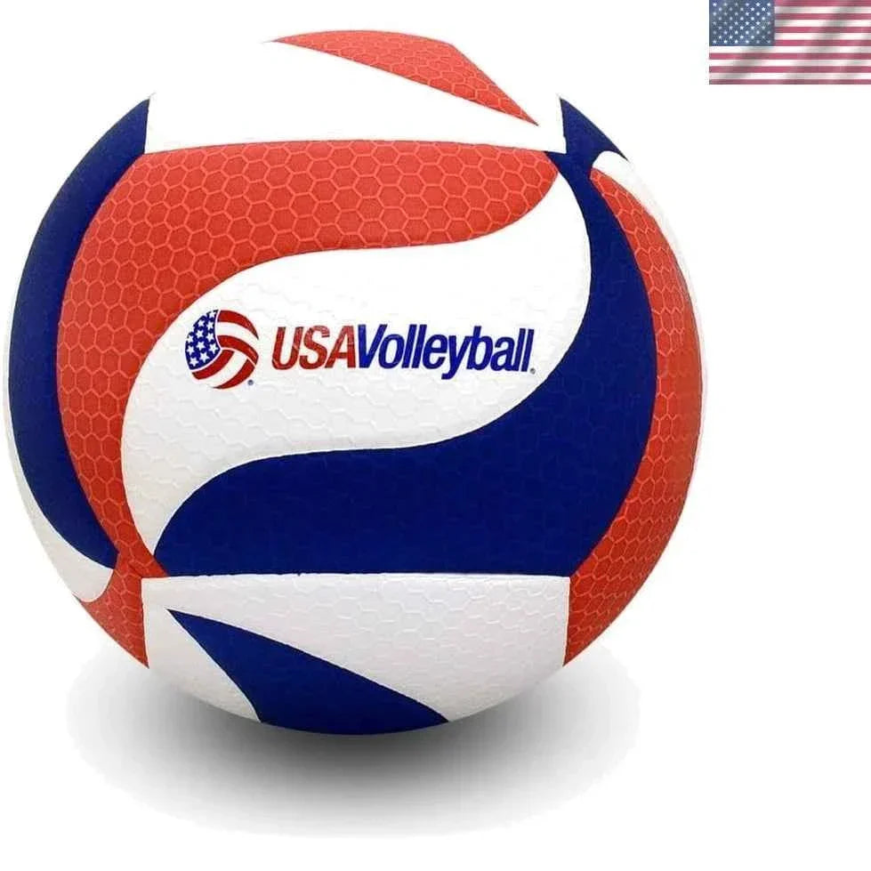 USA Volleyball Official Indoor Volleyball – Premium Match Training Ball (Red, White & Blue)