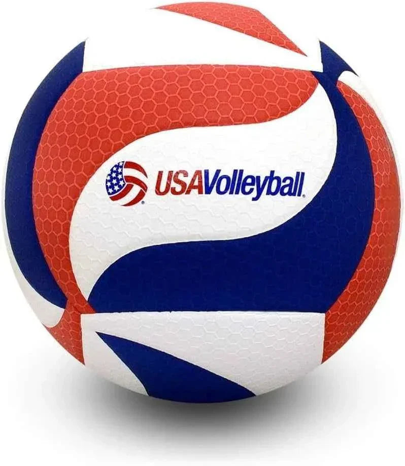 USA Volleyball Official Indoor Volleyball – Premium Match Training Ball (Red, White & Blue)