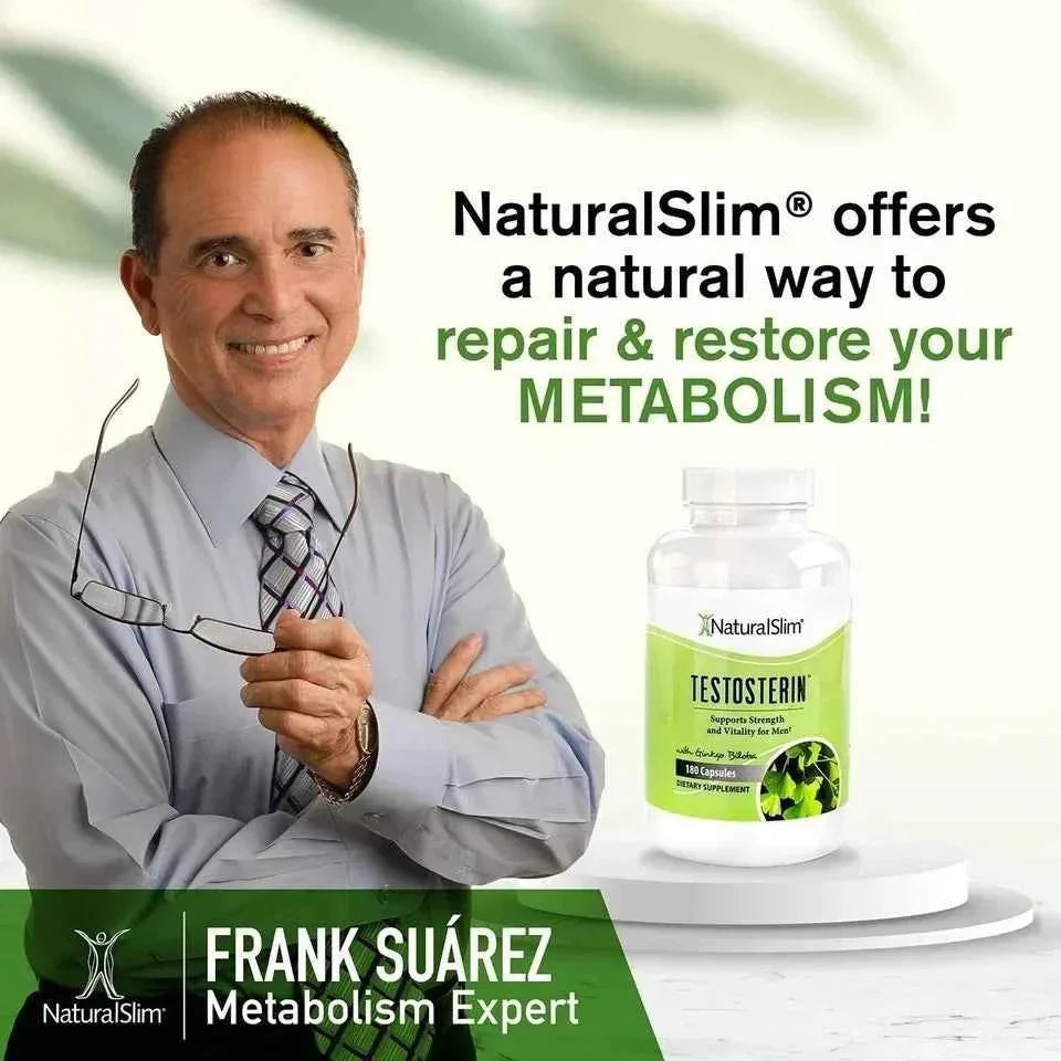 NaturalSlim Testosterin Men's Multivitamins Testosterone Booster 180 capsules