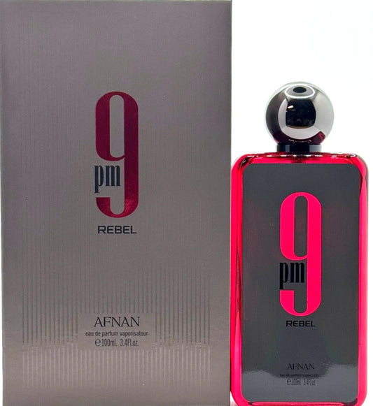 Afnan 9PM Rebel Eau de Parfum Spray for Men 100ml / 3.4 fl oz Long Lasting Fragrance  Brand: